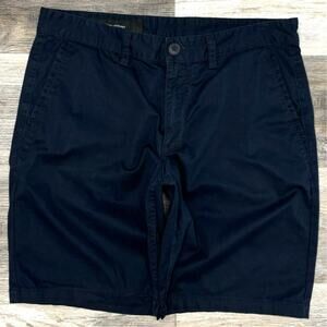 Armani Shorts Exchange Navy Blue Mens 33‎ Stretch Flat Front Casual Golf Chino